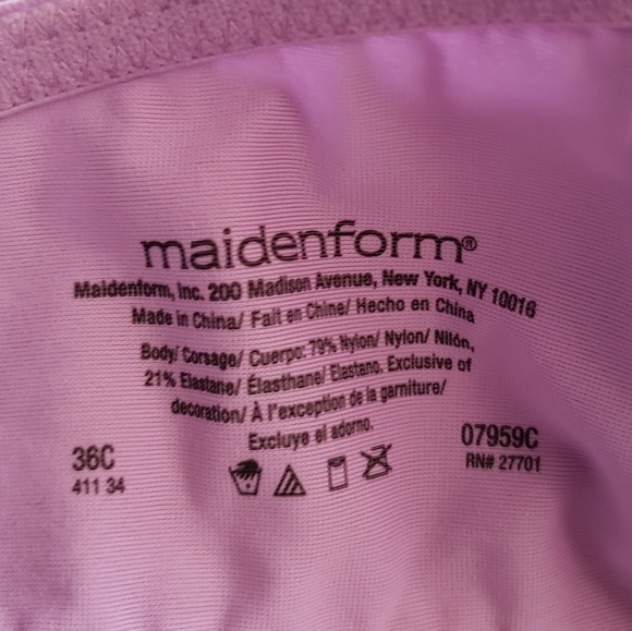 NWOT MaidenForm T-Shirt Underwire Bra Set - 36C - Picture 5 of 8